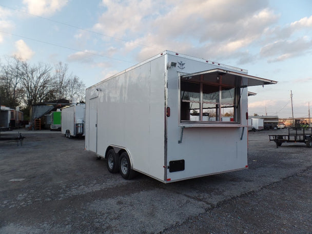 8.5' x 18' Concession Food White Catering Event Trailer