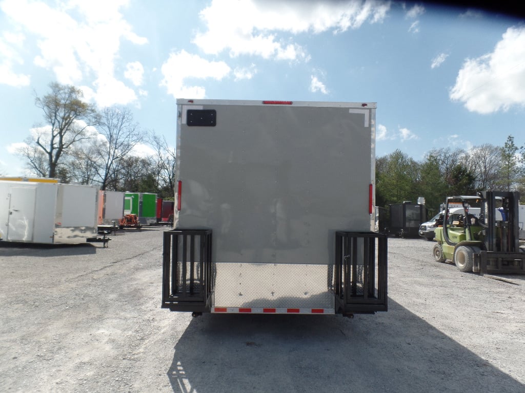 8.5' x 30' Dove Grey Concession Food Trailer