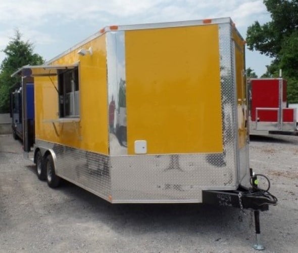 8.5' x 19' Concession Food Trailer Porch Style