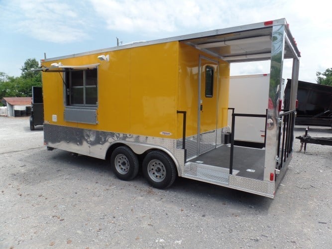 8.5' x 19' Concession Food Trailer Porch Style