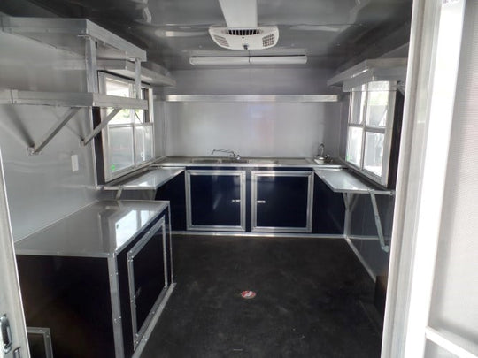 8.5' x 19' Concession Food Trailer Porch Style