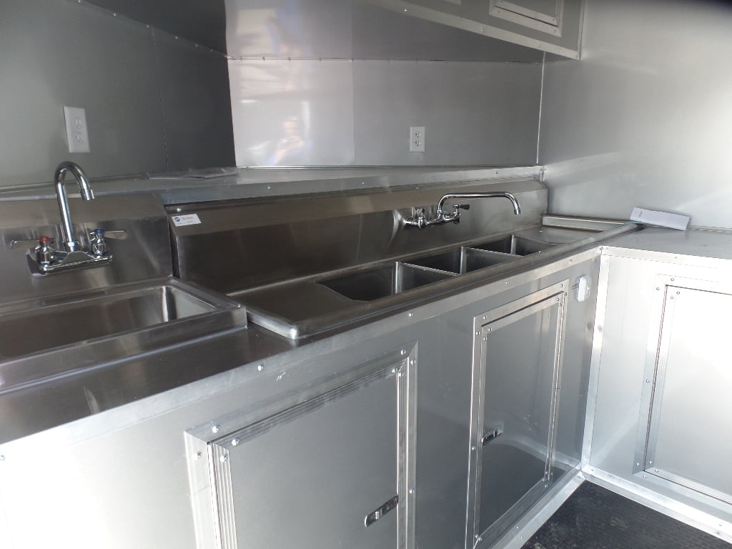 8.5' x 30' Dove Grey Concession Food Trailer