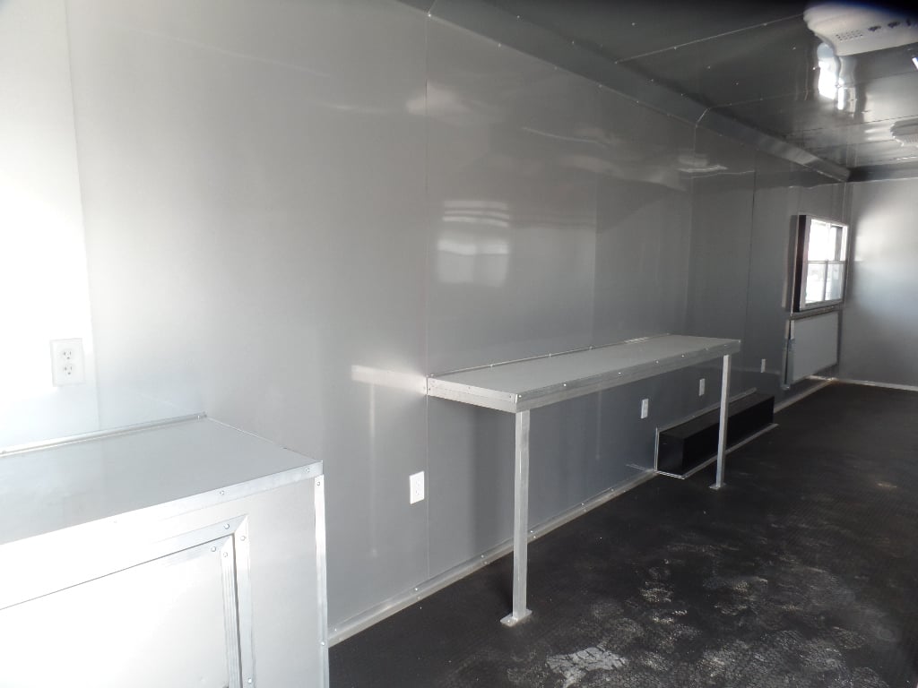 8.5' x 30' Dove Grey Concession Food Trailer