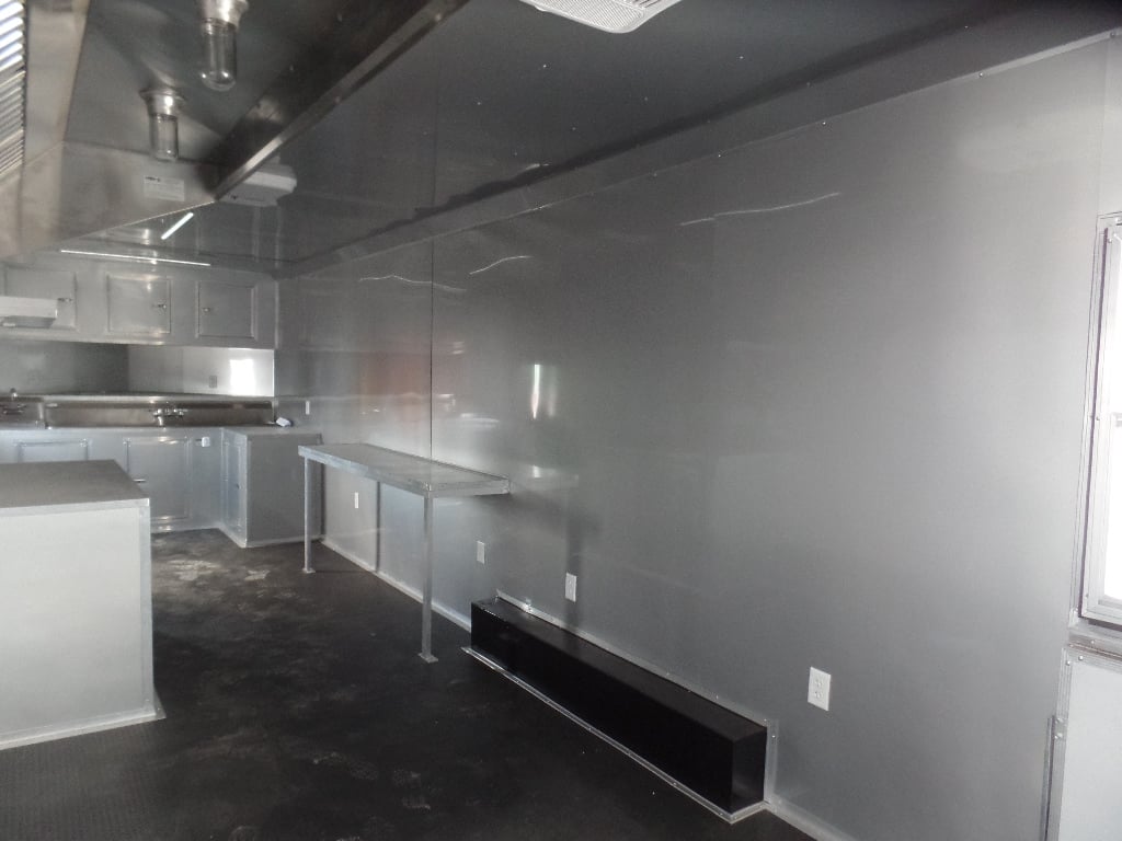 8.5' x 30' Dove Grey Concession Food Trailer