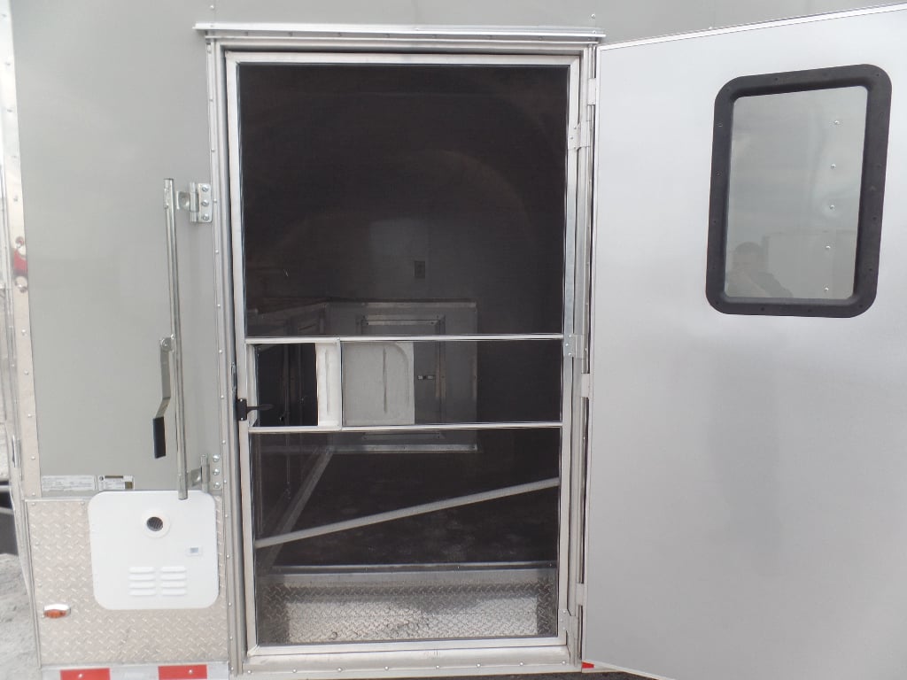 8.5' x 30' Dove Grey Concession Food Trailer