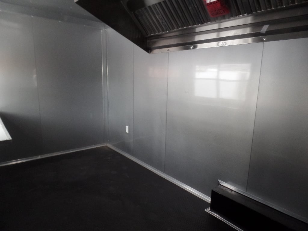 8.5' x 30' Dove Grey Concession Food Trailer