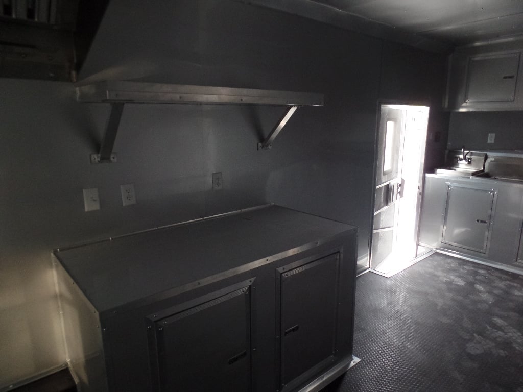 8.5' x 30' Dove Grey Concession Food Trailer