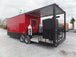 8.5' x 26' Black And Red Concession Food Trailer