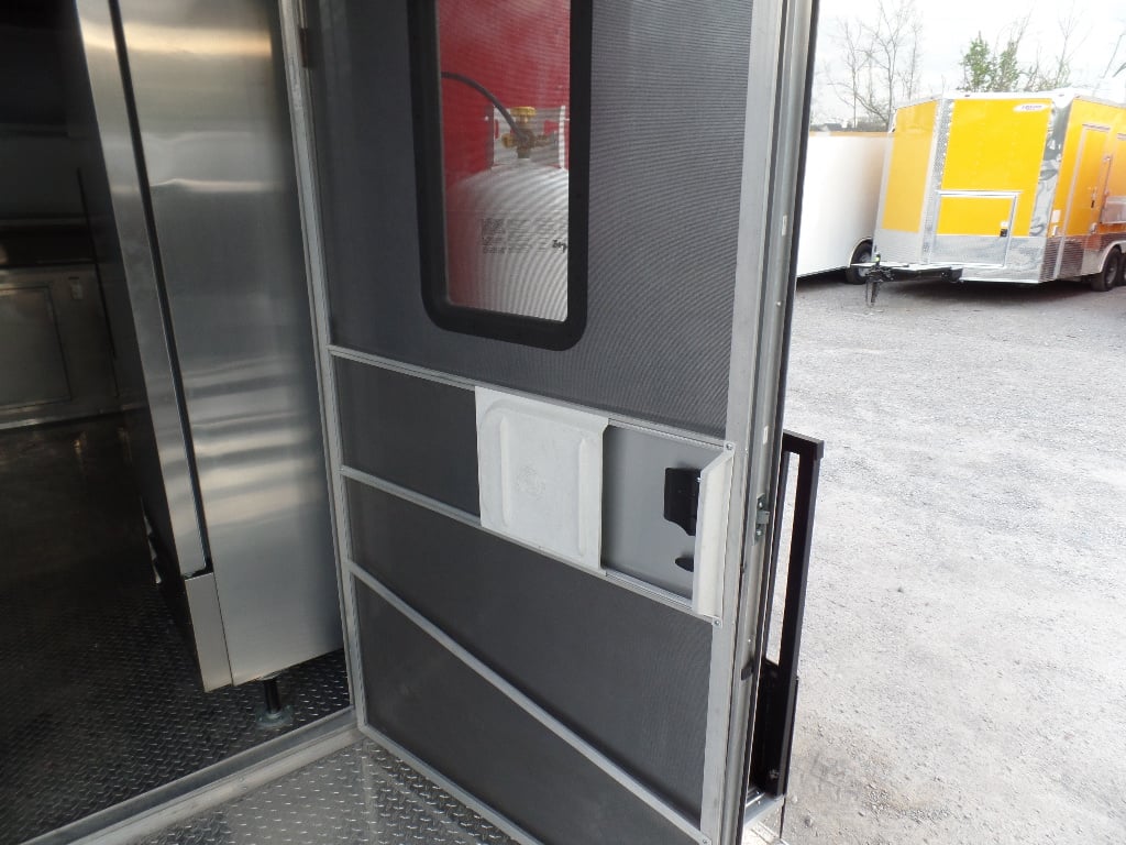 8.5' x 26' Black And Red Concession Food Trailer