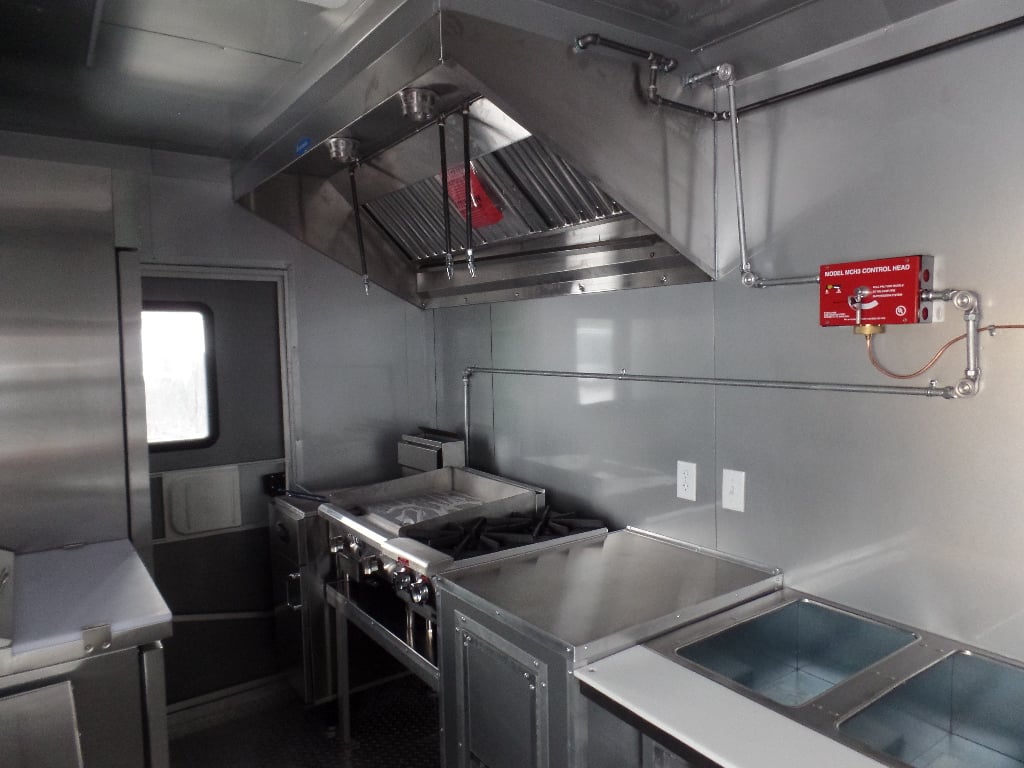 8.5' x 26' Black And Red Concession Food Trailer