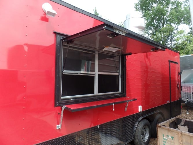 8.5' x 22' Concession Food Red Event Catering Trailer