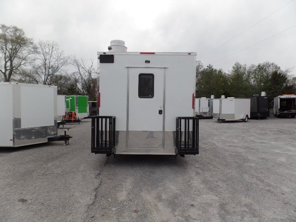 8.5' x 24' Concession Food White Catering Event Trailer