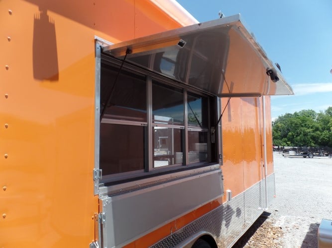 8.5' x 24' Concession Food Trailer Orange Event Catering