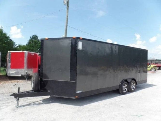 Enclosed Trailer 8.5' X 20' Charcoal Grey Storage - SLE Equipment - 1