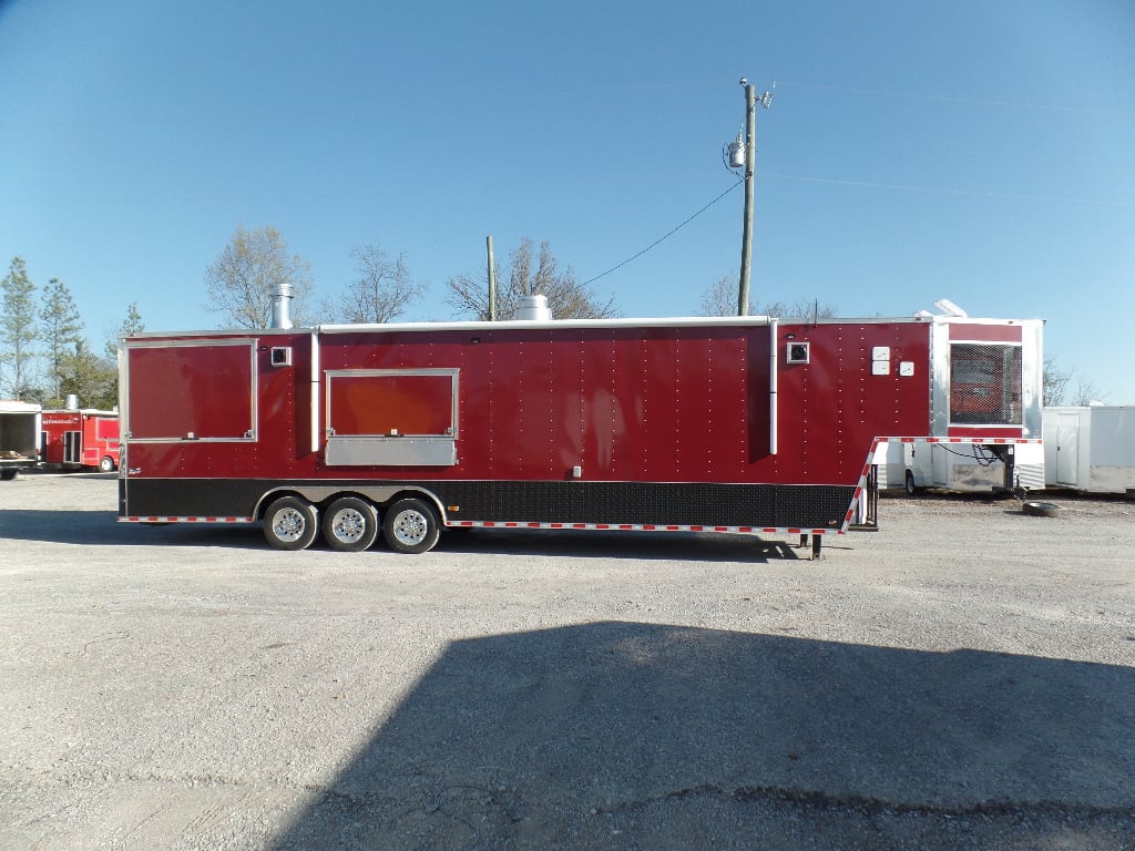 8.5' x 40' Gooseneck Concession Food Trailer With Appliances