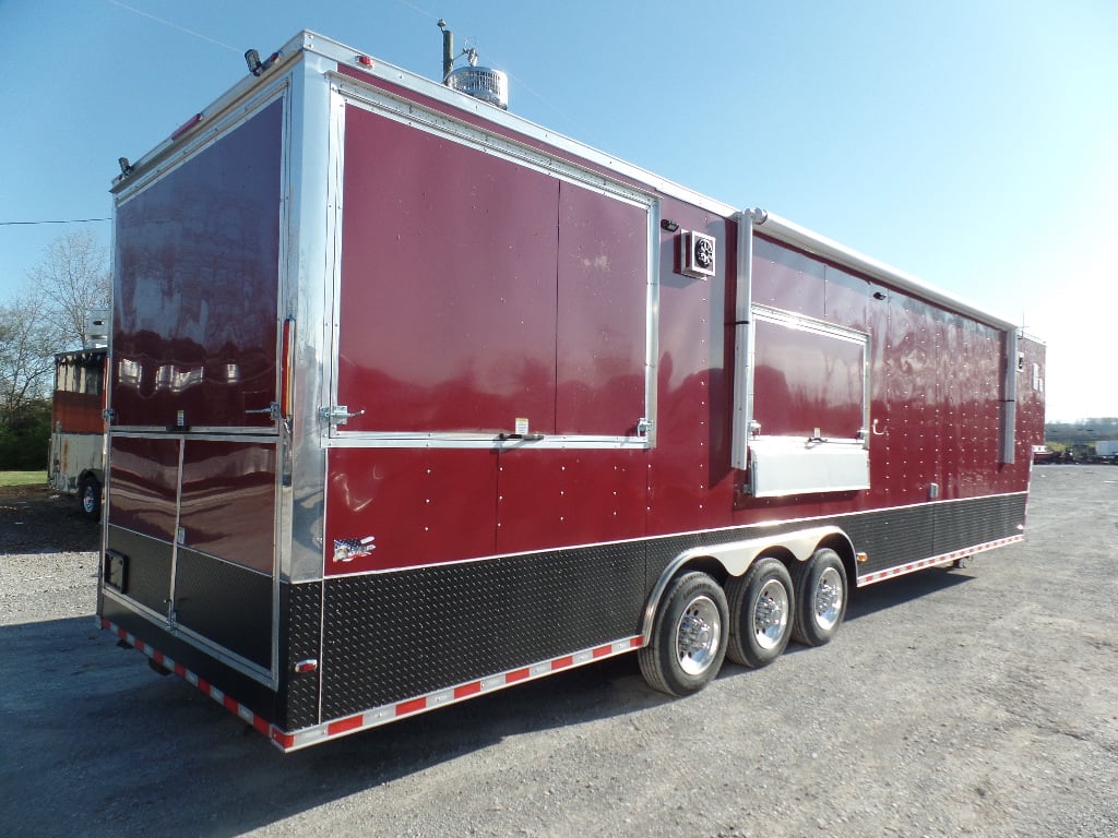 8.5' x 40' Gooseneck Concession Food Trailer With Appliances