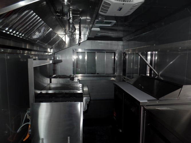 8.5' x 18' Black Concession Food Event Catering Trailer