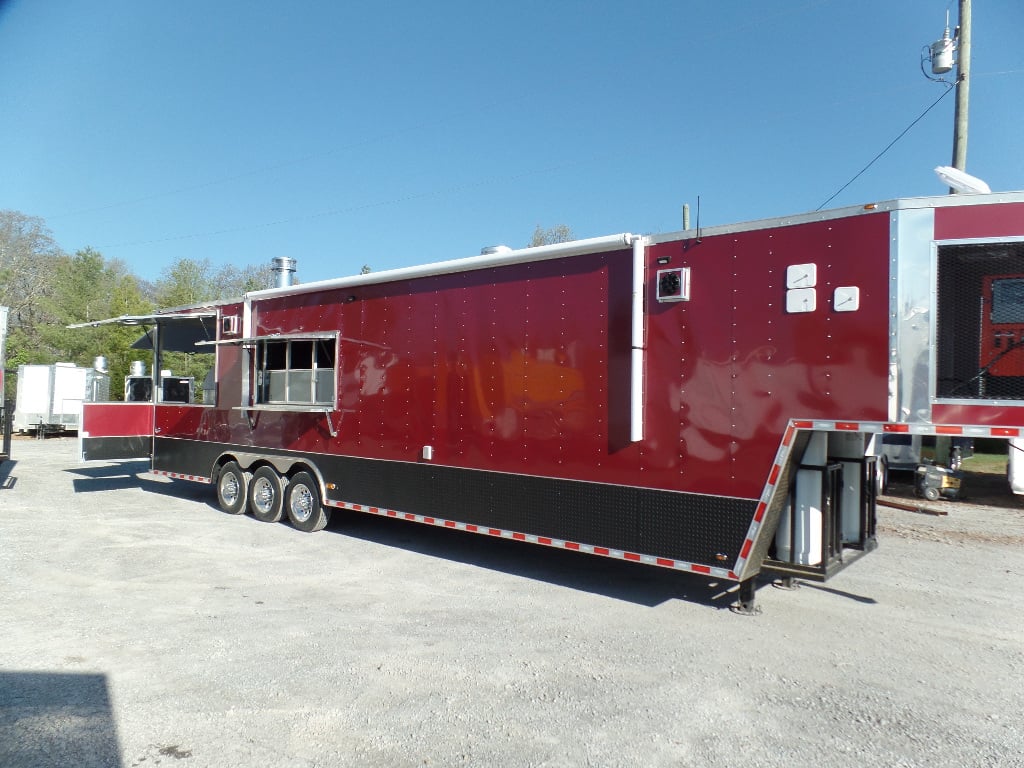 8.5' x 40' Gooseneck Concession Food Trailer With Appliances