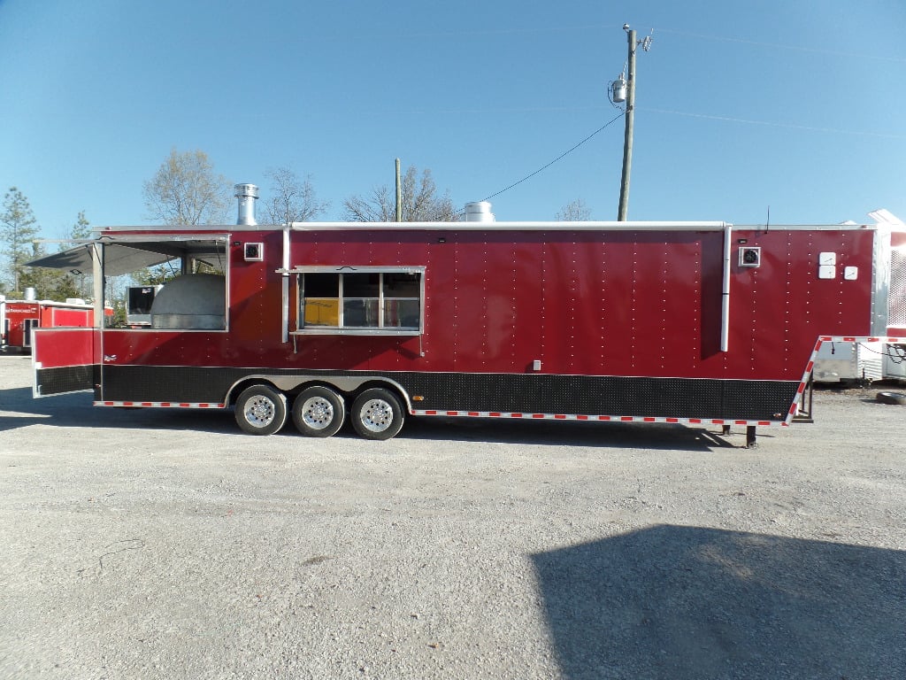 8.5' x 40' Gooseneck Concession Food Trailer With Appliances