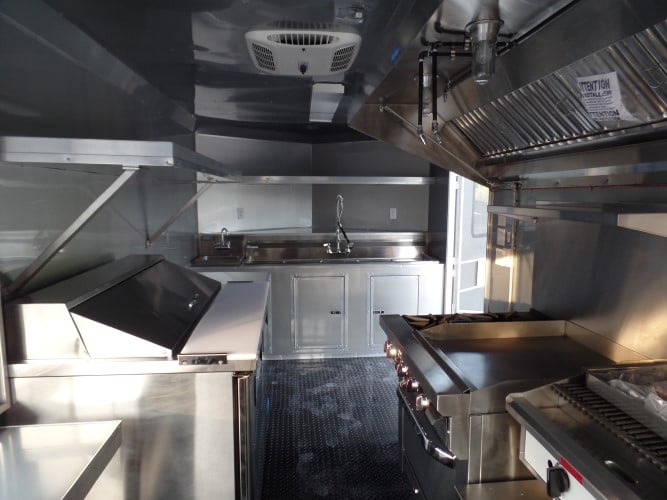 8.5' x 18' Black Concession Food Event Catering Trailer