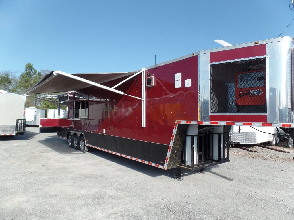 8.5' x 40' Gooseneck Concession Food Trailer With Appliances