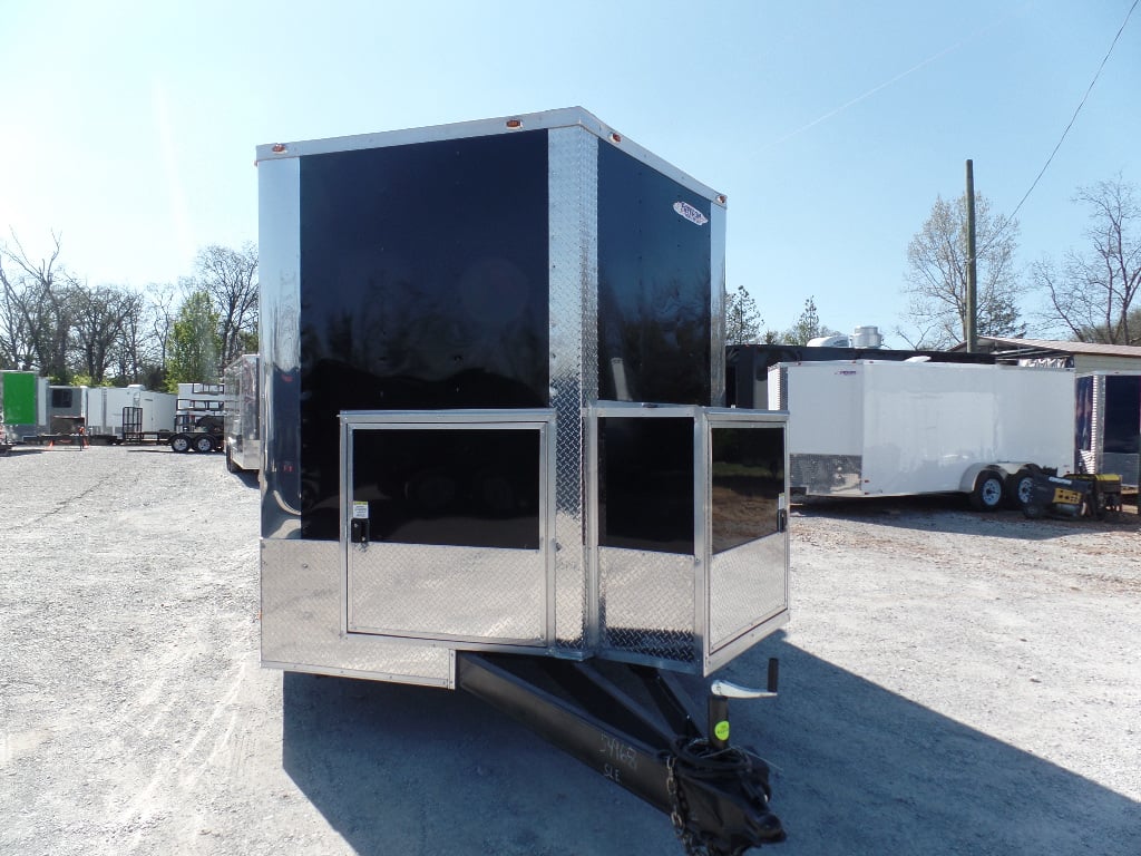 8.5' x 24' Black Concession Food Trailer