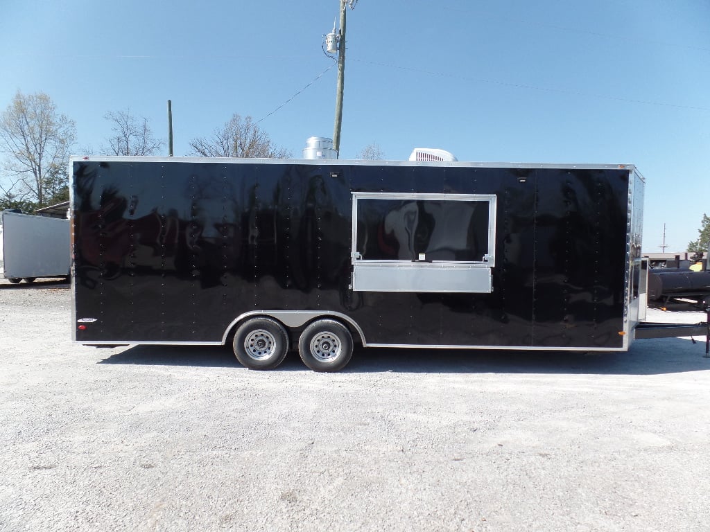 8.5' x 24' Black Concession Food Trailer