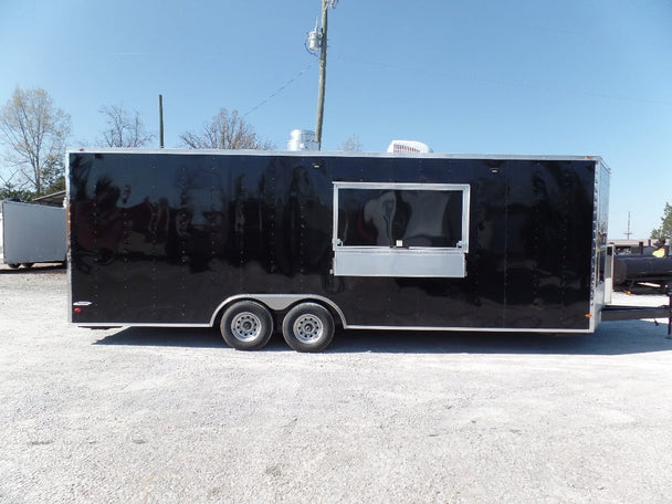 8.5' x 24' Black Concession Food Trailer