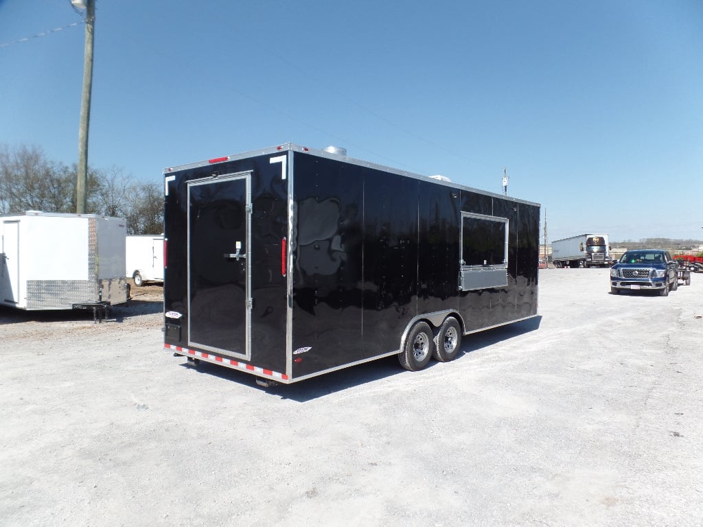 8.5' x 24' Black Concession Food Trailer