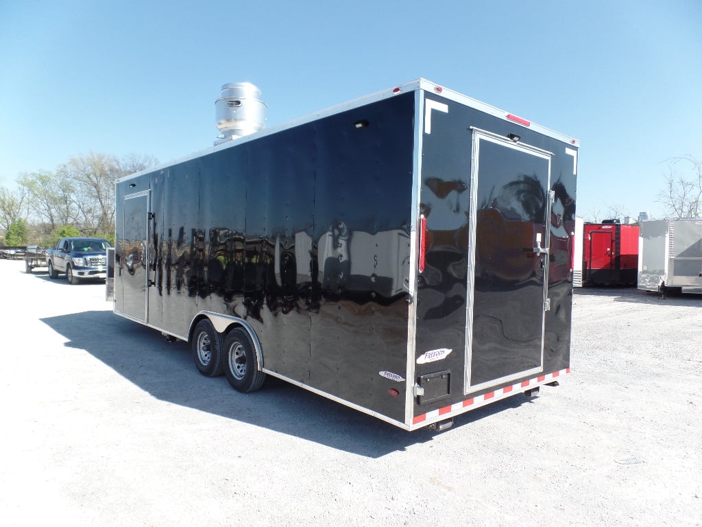 8.5' x 24' Black Concession Food Trailer