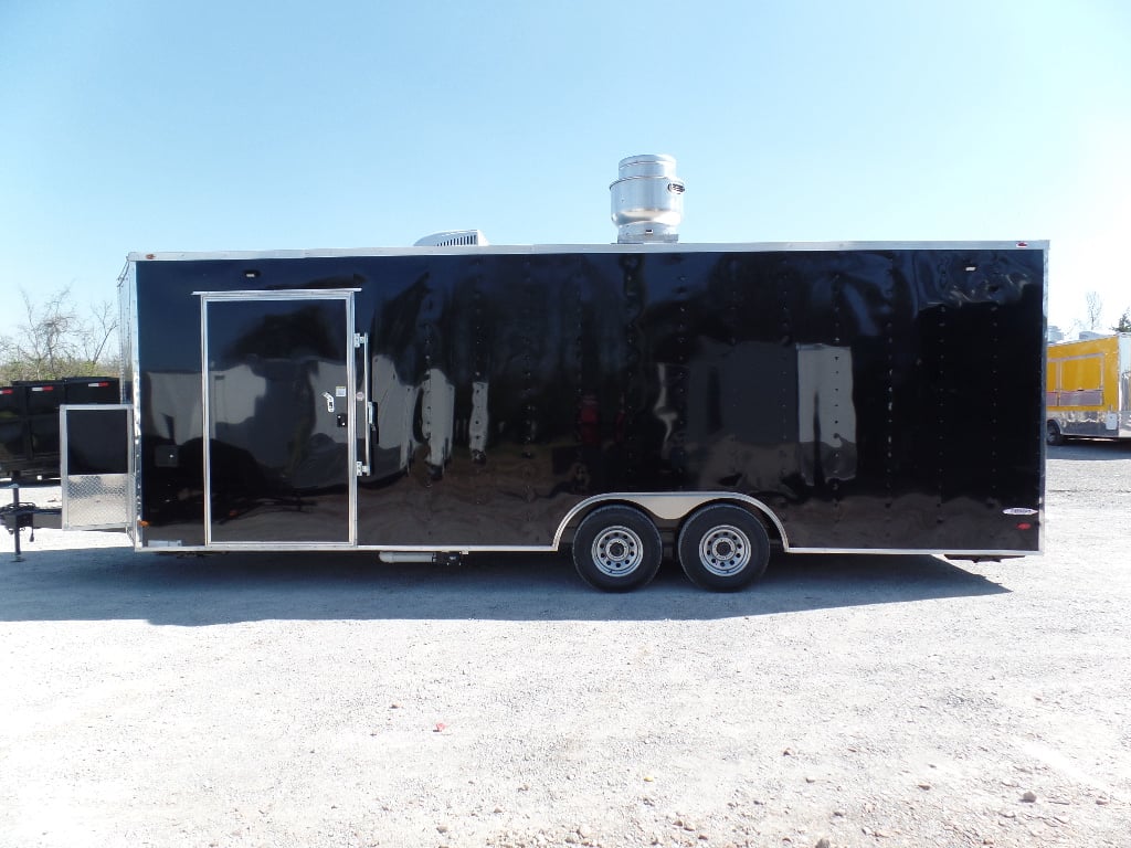 8.5' x 24' Black Concession Food Trailer