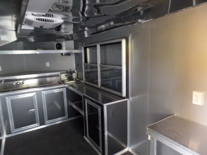 8.5' x 22' Charcoal Grey Concession Food Trailer Event Catering