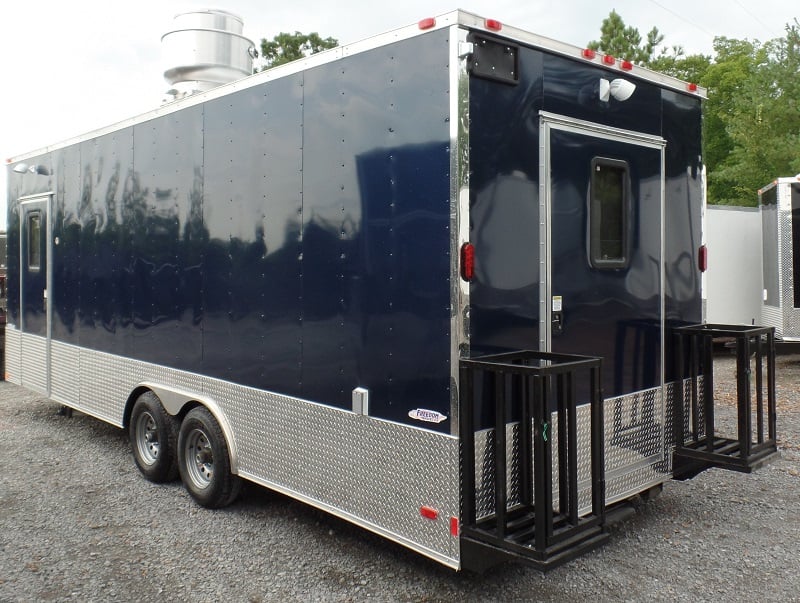 8.5' x 24' Concession Food Trailer Indigo Blue Event Catering