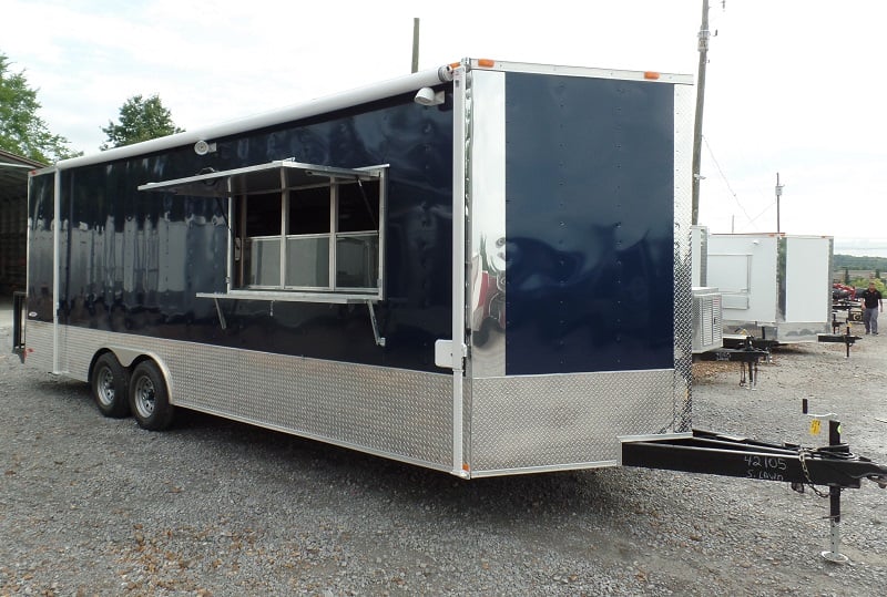 8.5' x 24' Concession Food Trailer Indigo Blue Event Catering