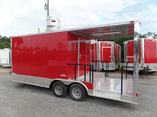 8.5' x 20' Concession Trailer Red Food Event Catering