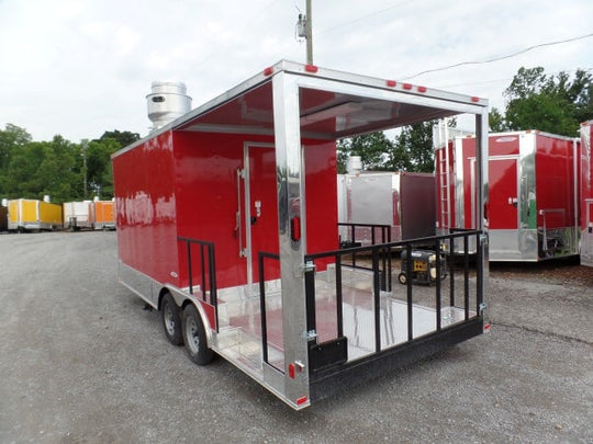 8.5' x 20' Concession Trailer Red Food Event Catering