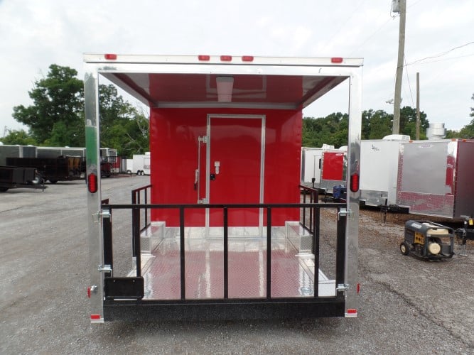 8.5' x 20' Concession Trailer Red Food Event Catering