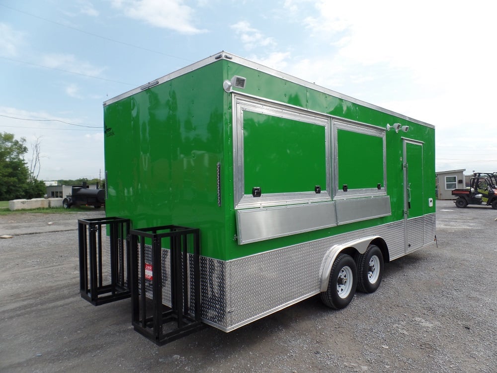 8.5' x 14' Concession Food Trailer Lime Event Catering