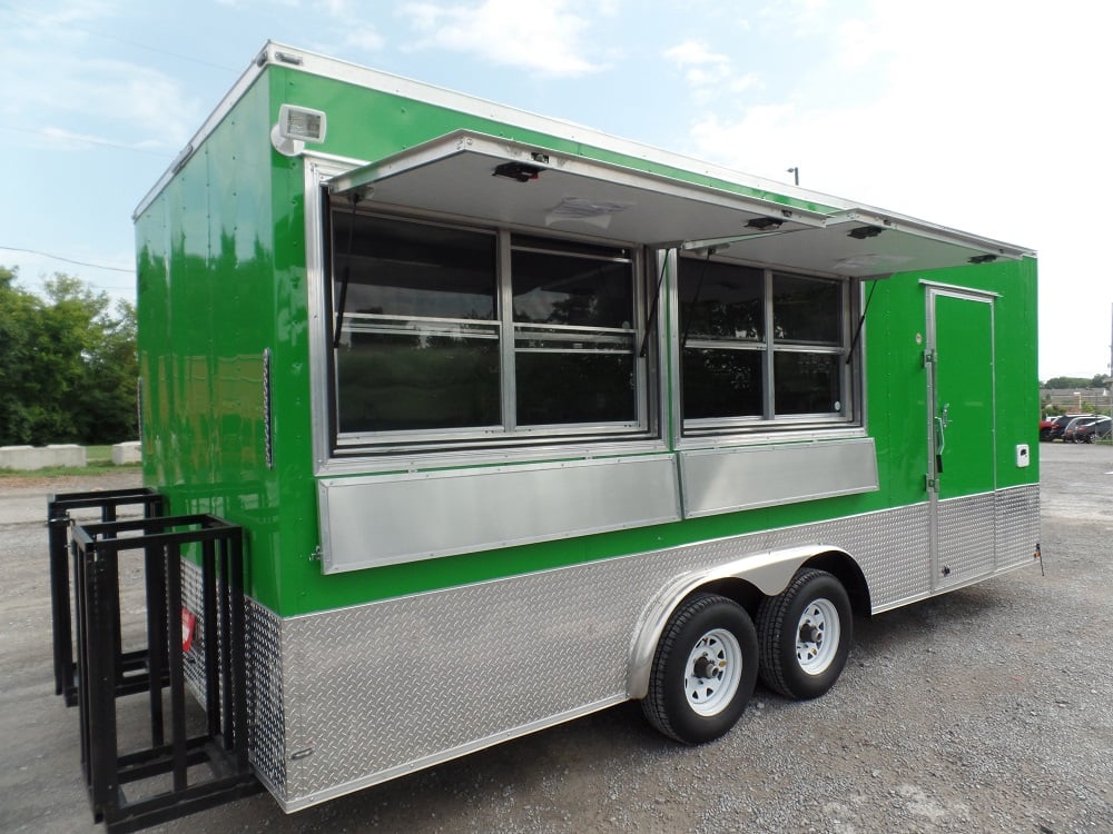 8.5' x 14' Concession Food Trailer Lime Event Catering