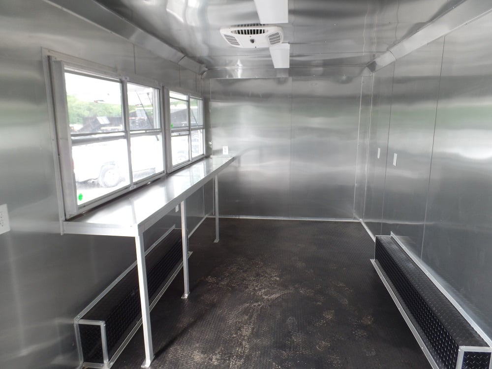 8.5' x 14' Concession Food Trailer Lime Event Catering