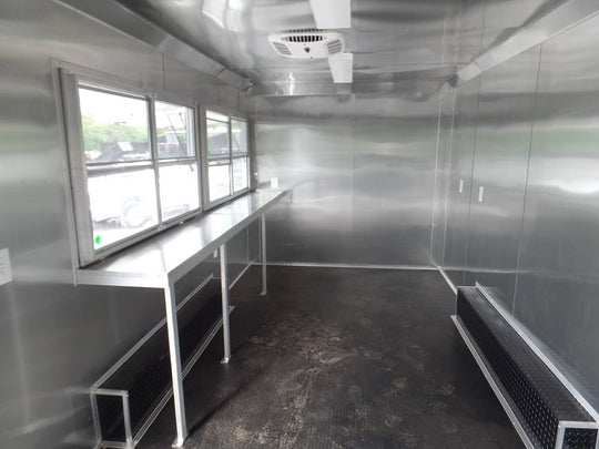 8.5' x 14' Concession Food Trailer Lime Event Catering