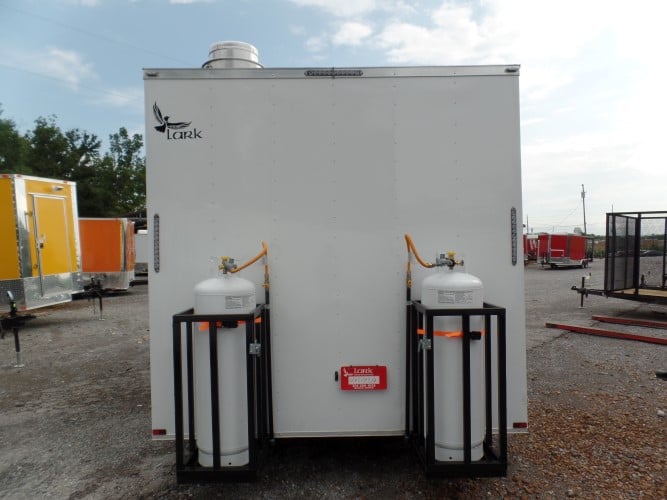 8.5' x 18' Concession Food Trailer White Event Catering