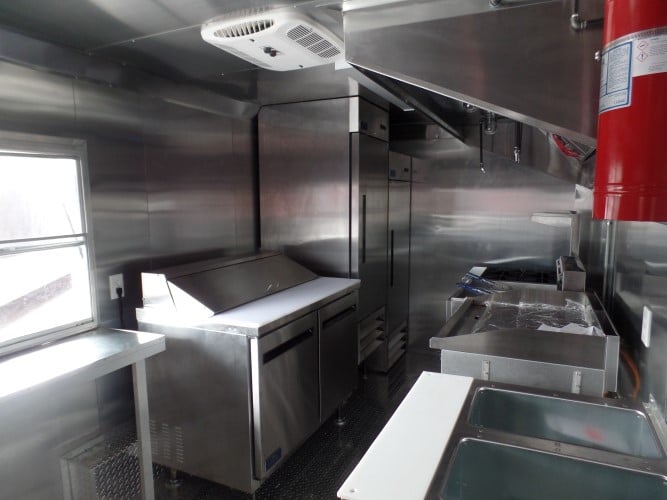 8.5' x 18' Concession Food Trailer White Event Catering