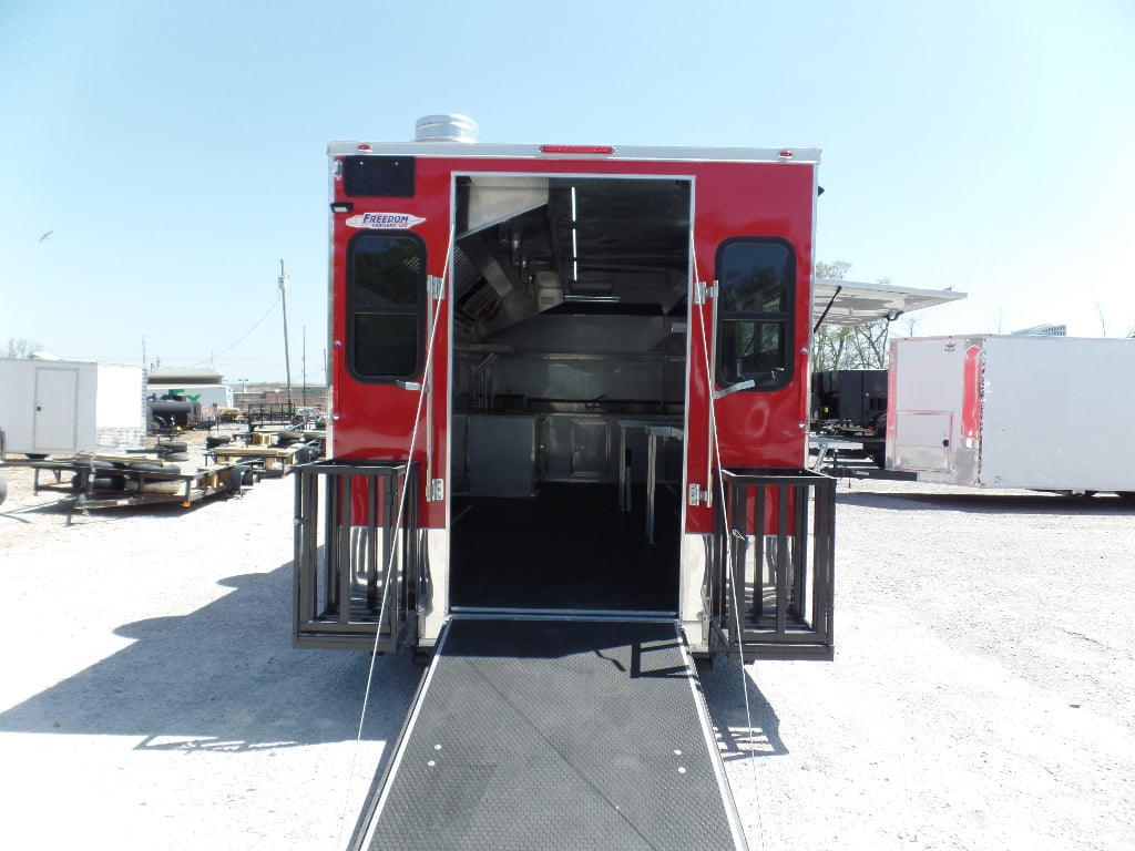 8.5' x 24' Red Concession Food Trailer