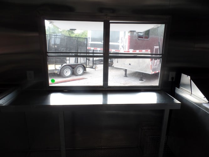 8.5' x 18' Concession Food Trailer White Event Catering