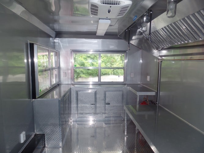 8.5' x 16' Concession Food Trailer White Event Catering