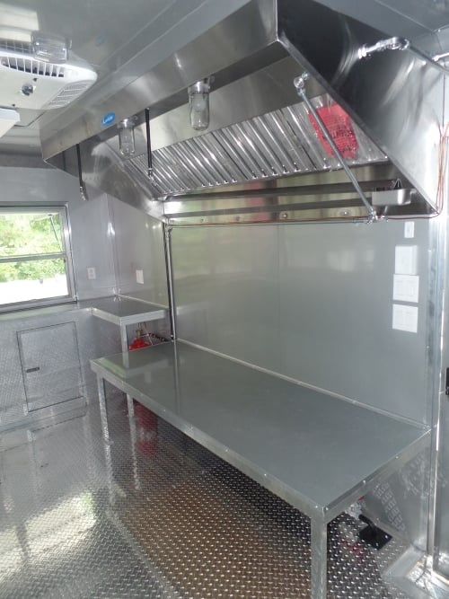 8.5' x 16' Concession Food Trailer White Event Catering