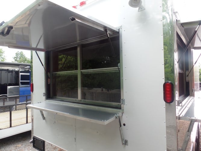 8.5' x 16' Concession Food Trailer White Event Catering