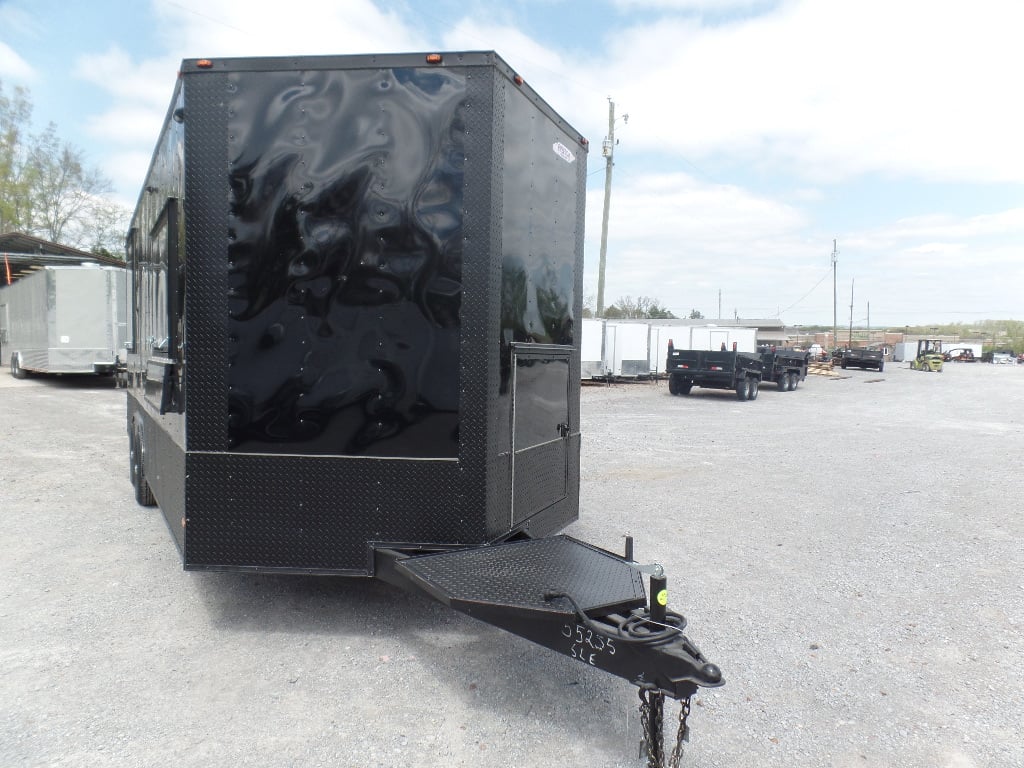 8.5' x 22' Black Out Concession Food Trailer