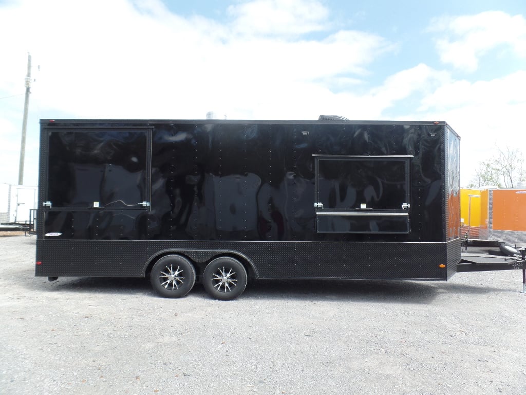 8.5' x 22' Black Out Concession Food Trailer